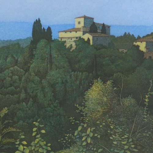 1304 - Terence Millington (born 1943), aquaprint in colour, Monti in Chianti, signed and numbered from an e... 