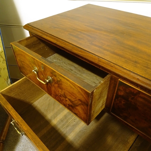 147 - A George III mahogany chest of 2 long and 2 short drawers of small size, width 88cm, height 79cm