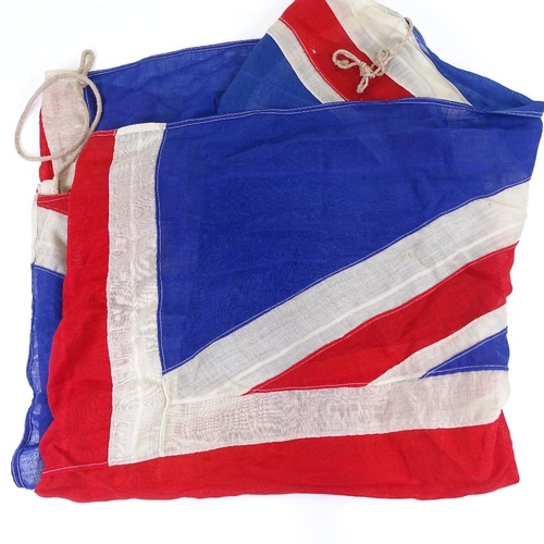 227 - A Second World War Period Union flag, panel stitched