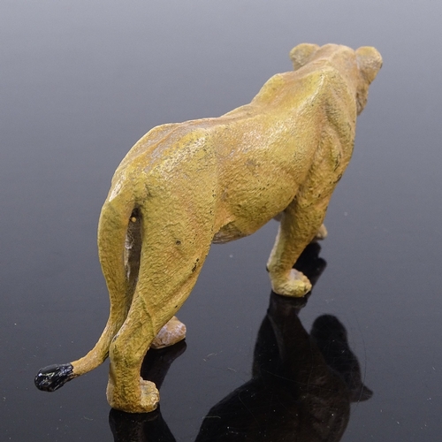 242 - Austrian cold painted bronze figure of a lioness, no maker's marks, length 12cm