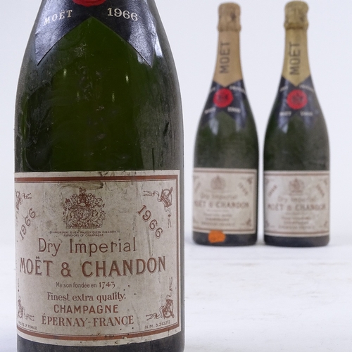 255 - 3 bottles Moet & Chandon Vintage 1966 Dry Imperial Champagne (3)