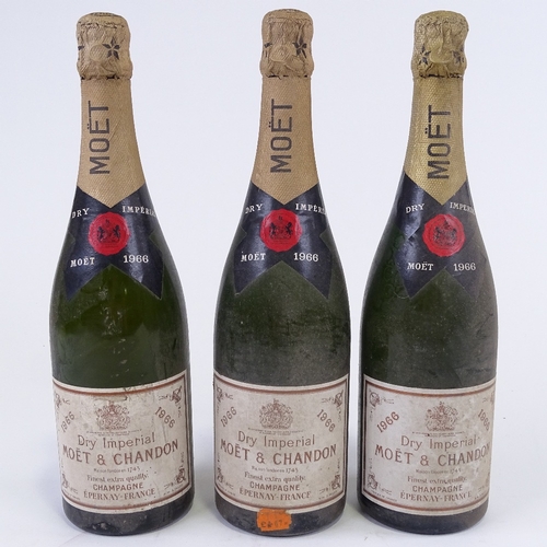 255 - 3 bottles Moet & Chandon Vintage 1966 Dry Imperial Champagne (3)