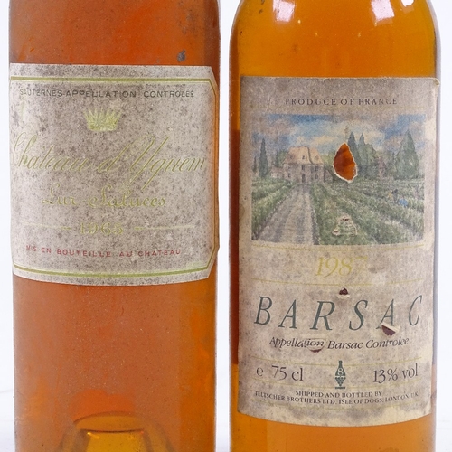 257 - Chateau D'Yquem, Luc Sauces Vintage 1965, and another Barsac, 1987, Sauternes