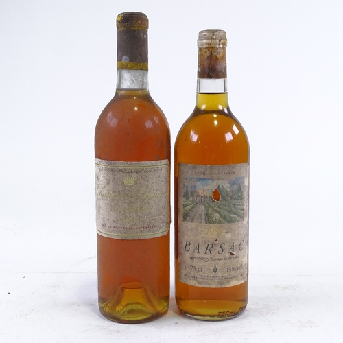 257 - Chateau D'Yquem, Luc Sauces Vintage 1965, and another Barsac, 1987, Sauternes