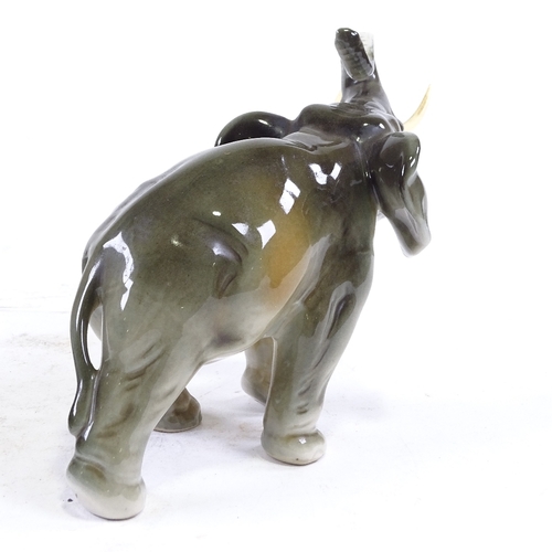 287 - Royal Dux porcelain elephant, height 15cm