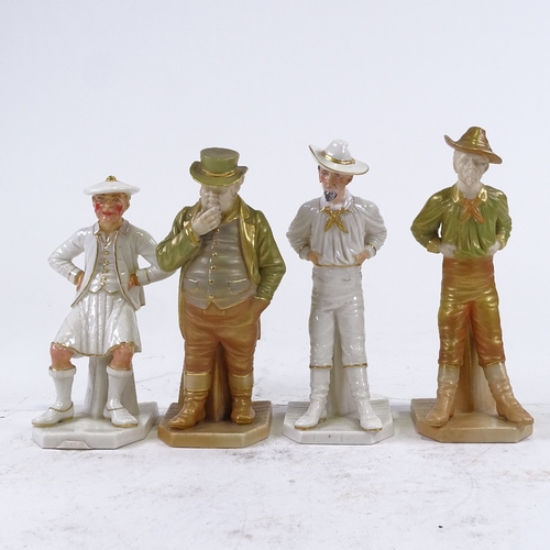 290 - 2 pairs of Worcester porcelain figures, height 17cm