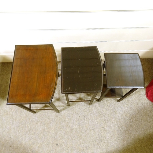 294 - A nest of 3 mahogany occasional tables, width 48cm