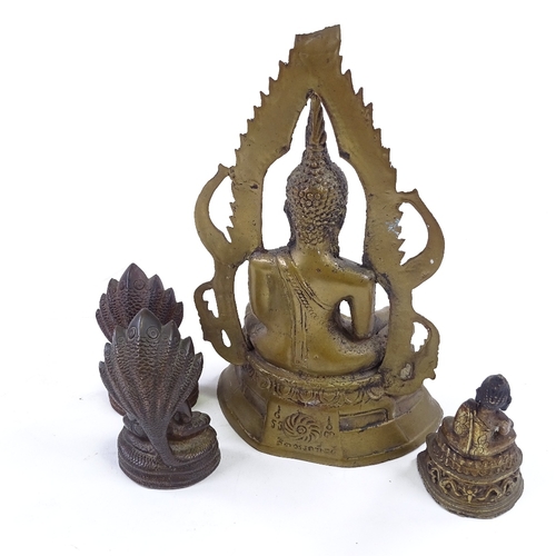 61 - 4 Oriental bronze deities, largest height 22cm (4)