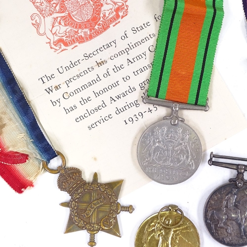 87 - 3 groups of First War medals, comprising trio to L-3763 Pte. F H Evans 21st Lancers (21-LRS), pair t... 