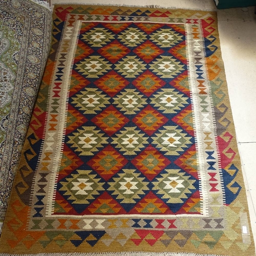 1850 - A Maimana Kilim carpet, 210cm x 154cm