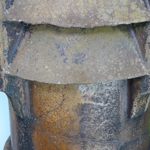 1846 - A large Victorian terracotta chimney pot, H95cm