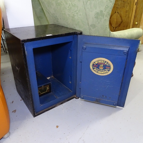 1830 - A Victorian cast-iron safe, plaque for S Withers & Co West Bromwich, W46cm, H61cm