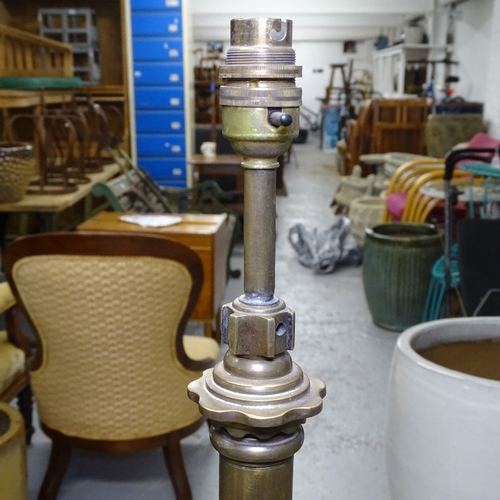 1831 - A Victorian brass telescopic standard lamp