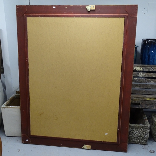 1836 - A modern gilt-framed and bevelled-edge rectangular wall mirror, W114cm, H144cm