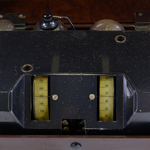 Philips Bakelite-cased radio model 2531, with matching Bakelite speaker,  speaker height 14