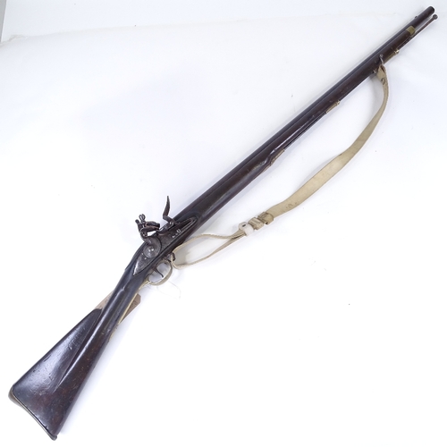 127 - A Brown Bess military musket (the Waterloo model), Tower Government markings, 39