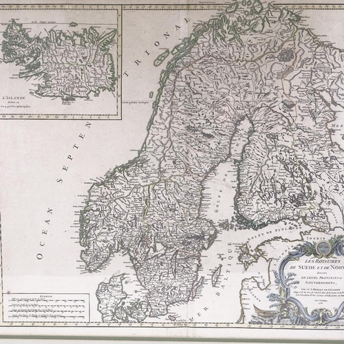 129 - 2 early maps, Scotiae Regnum by G Mercator, 1620 - 1640, image 35cm x 45cm, and Sweden and Norway, b... 