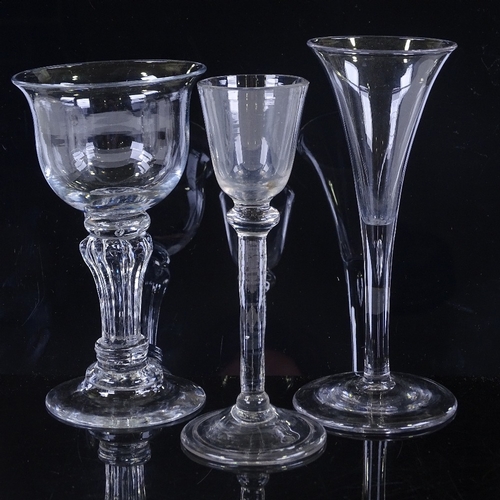 145 - A group of 5 18th century cordial/wine glasses