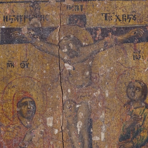 163 - 2 Russian painted and gilded icons on wood panels, height 23cm and 19cm (2)