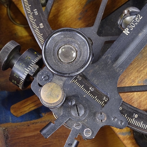 254 - A sextant, mid-20th century, in original stained wood case