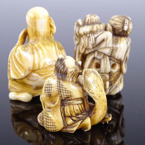 272 - 4 various late 19th century Japanese ivory netsuke