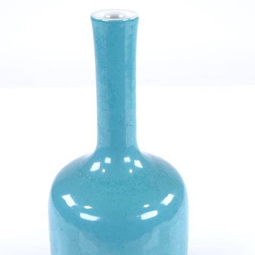 283 - A Chinese porcelain turquoise glaze narrow-necked vase, height 14cm