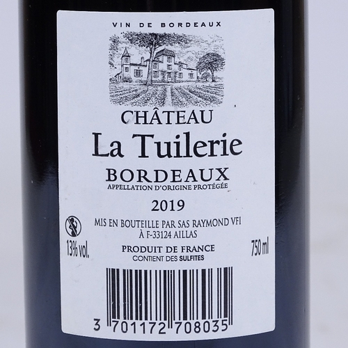 356 - 10 bottles of Chateaux La Tuilerie Bordeaux, 2019 (10)