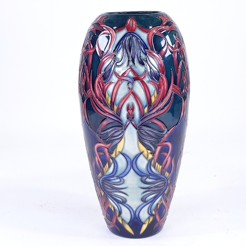 366 - Moorcroft Pottery vase with stylised design, 1997, numbered 61/150, height 37cm