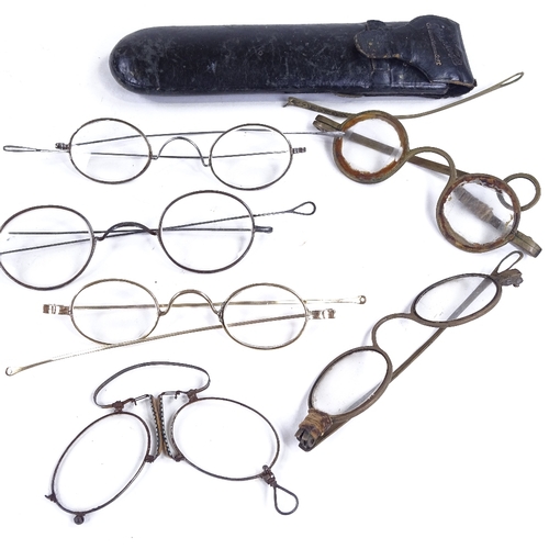 377 - A group of 18th and 19th century spectacles