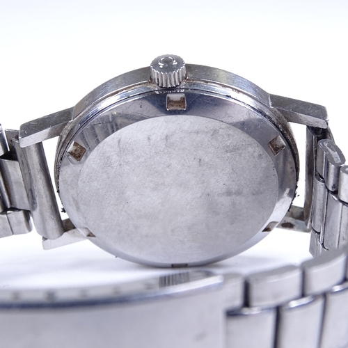 421 - OMEGA - a Vintage stainless steel Geneve automatic wristwatch, ref. 1660163, silvered dial with blac... 