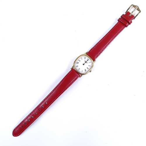 431 - LONGINES - a lady's gold plated stainless steel Les Grandes Classiques quartz wristwatch, ref. 7423,... 