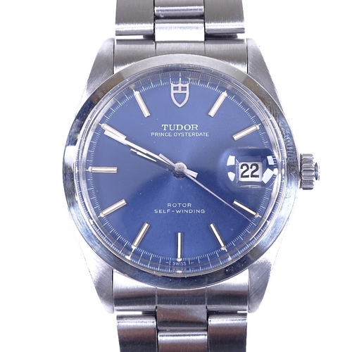 441 - TUDOR - a stainless steel Prince Oysterdate automatic wristwatch, ref. 9050/0, circa 1969, blue dial... 