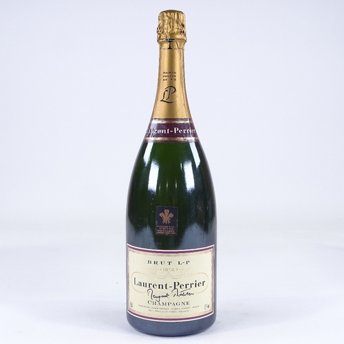 97 - Baroness Margaret Thatcher, a magnum bottle of Laurent-Perrier Brut Champagne, signed in pen by Baro... 