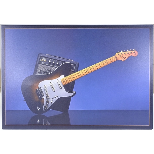 1043 - Phillip Ritchie (American), photo print on canvas, Fender electric guitar and amp, 25