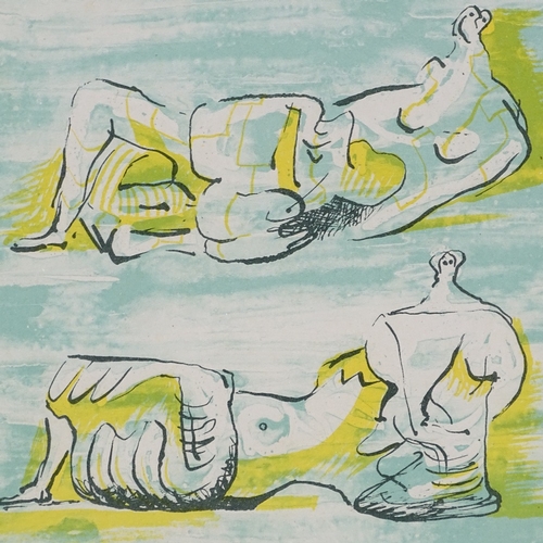 1044 - Henry Moore, proof lithograph, Figures Allongees, 1971, published for XXE Siecle, sheet size 12