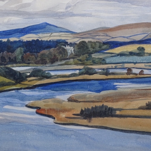 1058 - 2 mid-20th century watercolours, Irish landscapes, unsigned, 11