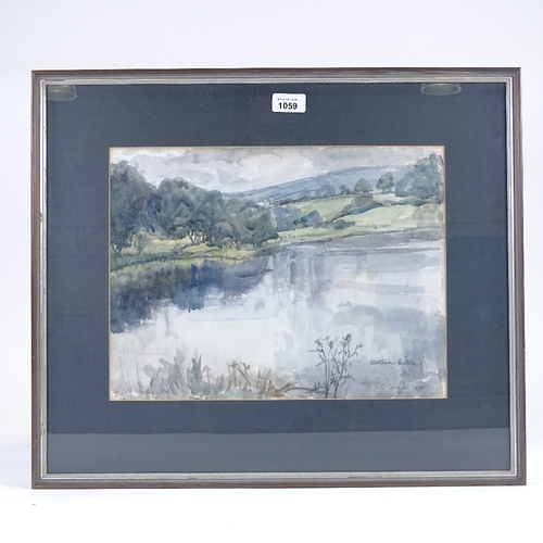 1059 - Kathleen Bride (Irish), watercolour, lake scene, signed and dated 1978, 11.5