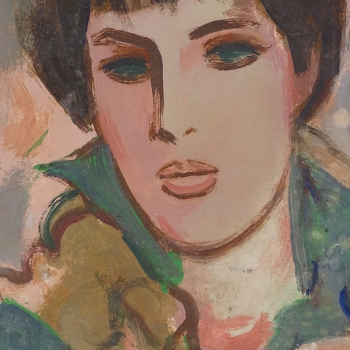 1068 - Henri Malencon (1876 - 1960), oil on paper, portrait of a woman, signed, 19