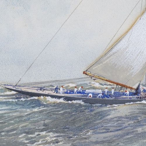 1069 - Robert Clouston Young (Scottish 1860 - 1929), watercolour, a gaff rigged sailing yacht, signed, 14