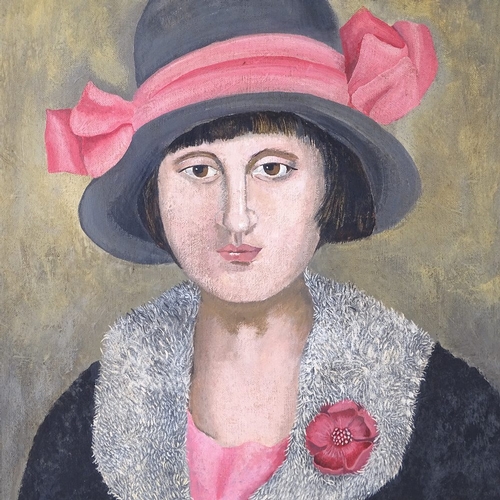 1116 - Modern oil on canvas, portrait of a woman, 20