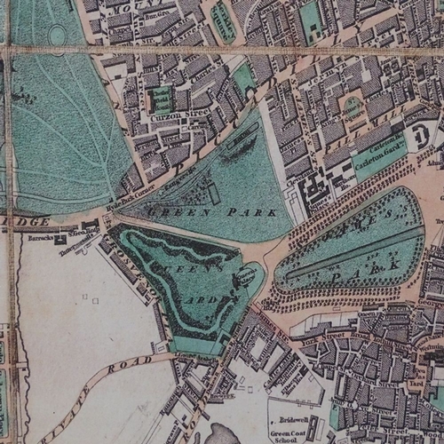 220A - A large re-print map, London in Miniature with the Surrounding Villages, the original map was printe... 