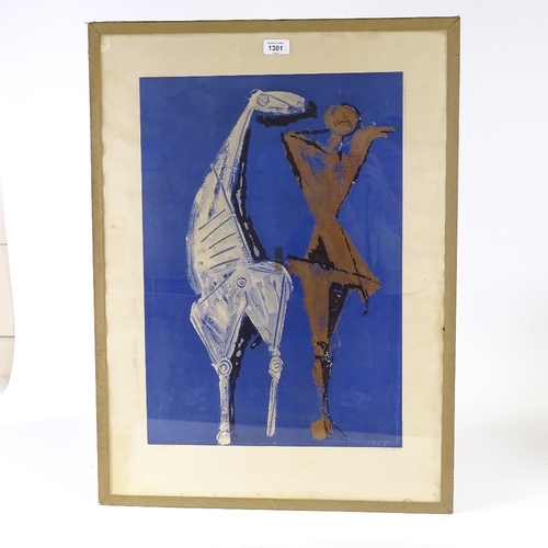 1301 - Marino Marini, lithograph, horse and acrobat, signed and dated 1955 in the plate, image 22