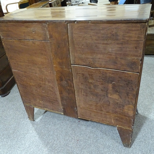 322 - A 19th century mahogany bow-front chest of drawers, width 106cm, height 106cm