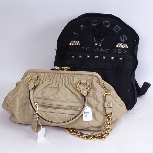 107 - A Marc Jacobs 'Stam Bag' quilted handbag, and a Marc Jacobs studded backpack (2)