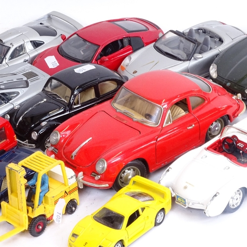 108 - Various toy cars, including Corgi, Maisto etc (boxful)