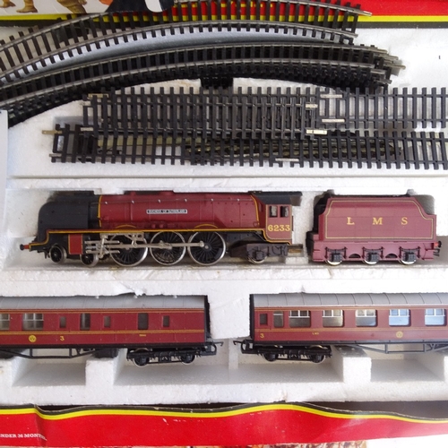 110 - Various toys, including Hornby Railways LMS Express Passenger Electric train set, and various Airfix... 