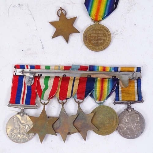 166 - A group of 6 First and Second War medals, to 50703 Pte MJ Long Lancashire Fusiliers, medals include ... 