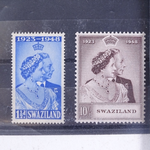 185 - Commonwealth - 1948 Silver Wedding Pairs all fine mint for Jamaica, Malta, Nigeria, St Helena and Sw... 