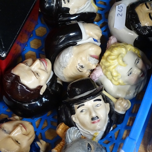 245 - A group of Kevin Francis Caricature ceramic face pots, boxed (10)