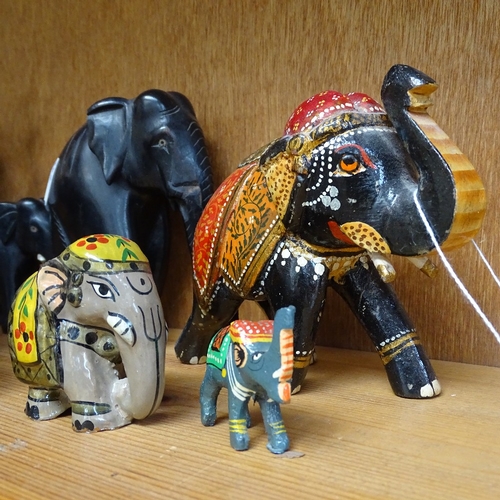 249 - A group of ornamental elephants